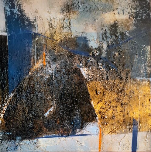 770-03 Landschaft abstrackt by Karoline Kornek, Painting for Sale on Select