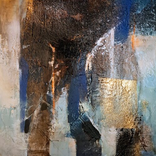 770-06 Landschaft abstrackt by Karoline Kornek, Painting for Sale on Select