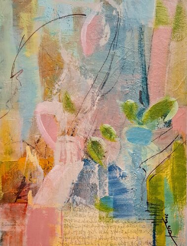 Leuchtspuren - Aufblühen by Karoline Kornek, Painting for Sale on Select