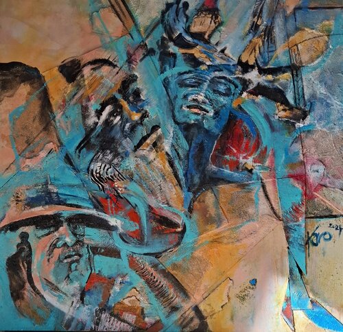 Faces of Time - Tomorrows Reflection by Karoline Kornek, Painting for Sale on Select