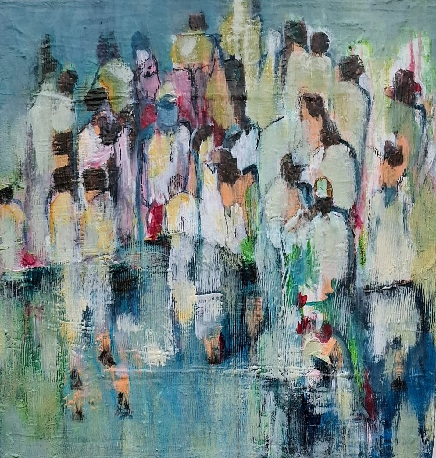 Flucht übers Wasser Karoline Kornek Original painting for sale