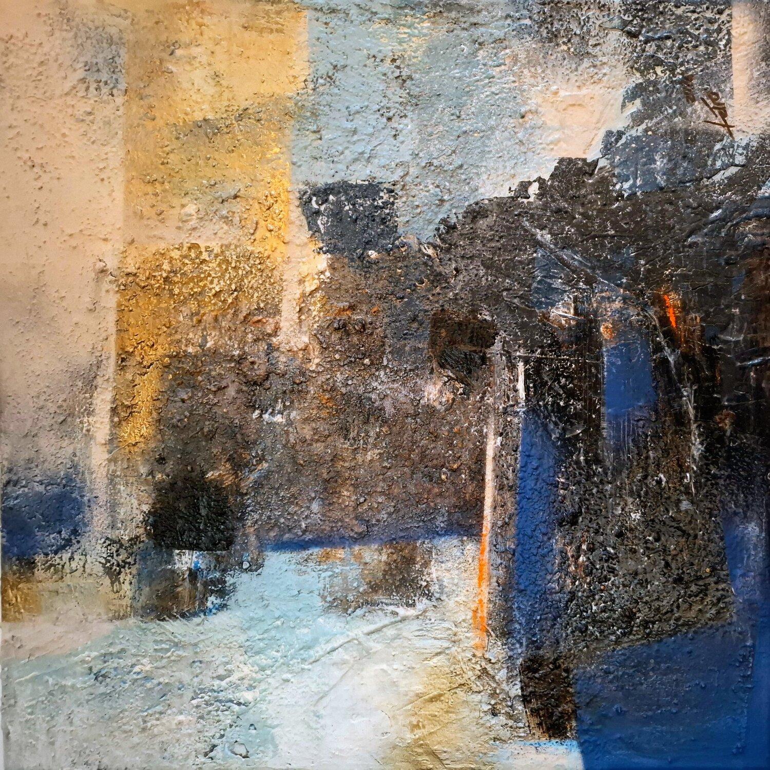 770-04 Landschaft abstrackt Karoline Kornek Original painting for sale