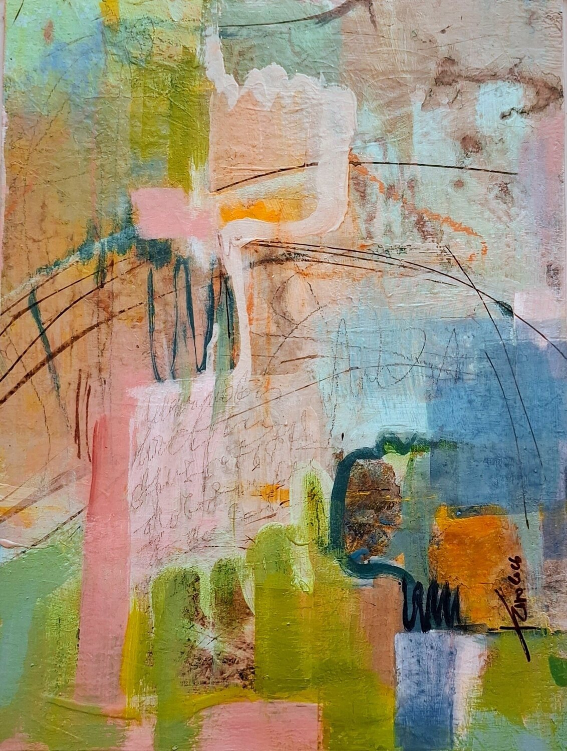 Leuchtspuren - in Bewegung Karoline Kornek Original painting for sale