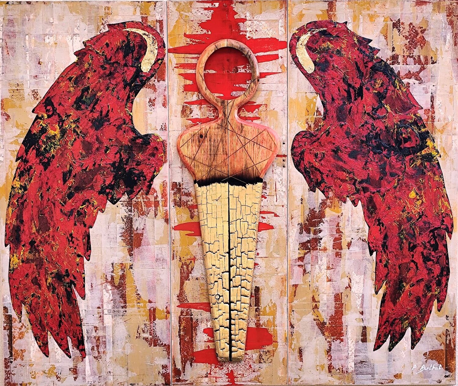 An angel passes by Phil Berthot Original painting for sale