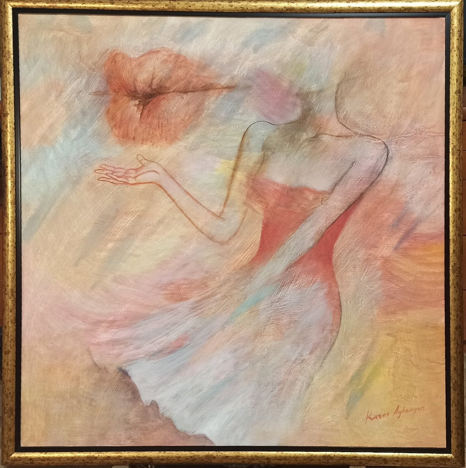 Air Kiss karen aghamyan Original painting for sale