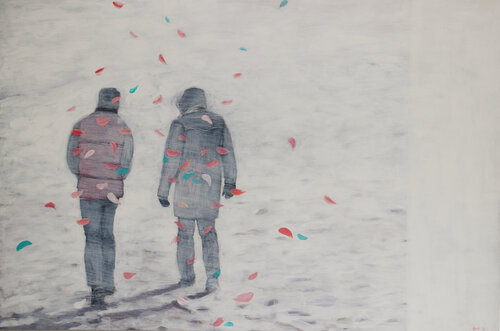 The Winter Walk by Markéta Šafáriková, Painting for Sale on Select