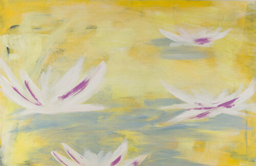 Water Lilies I by Markéta Šafáriková, Painting for Sale on Select