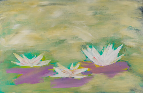 Water Lilies II by Markéta Šafáriková, Painting for Sale on Select
