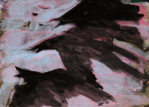 The Black Birds by Markéta Šafáriková, Painting for Sale on Select