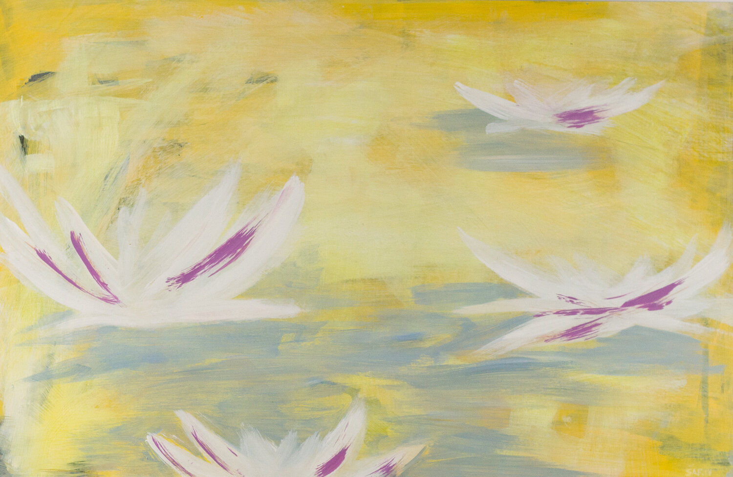 Water Lilies I Markéta Šafáriková Original painting for sale