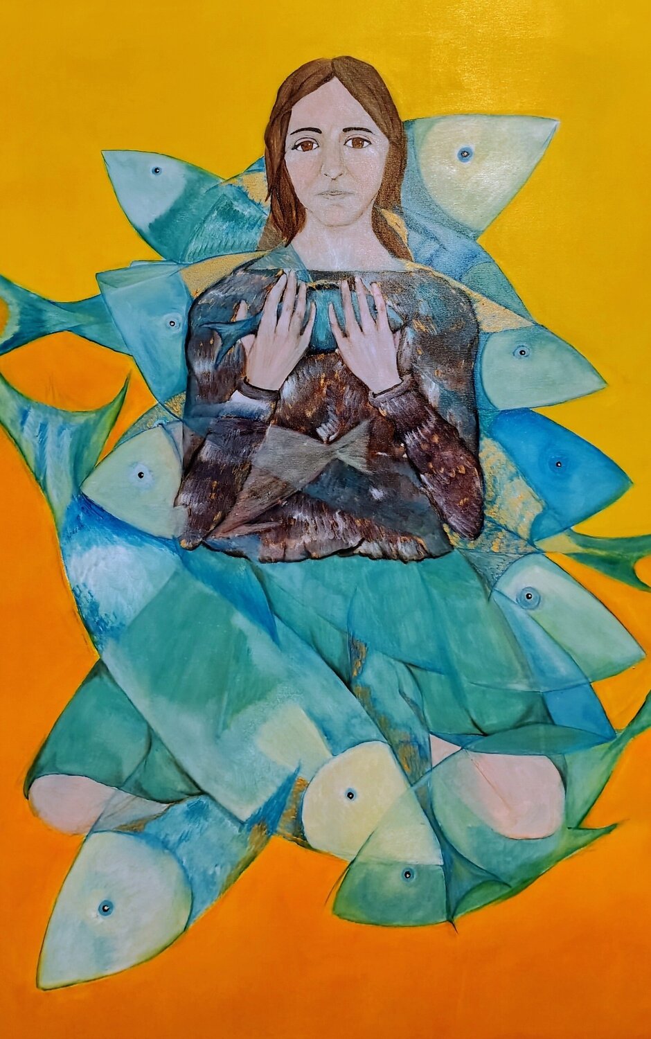 A Fish out of Water Chiara Silvano Original painting for sale
