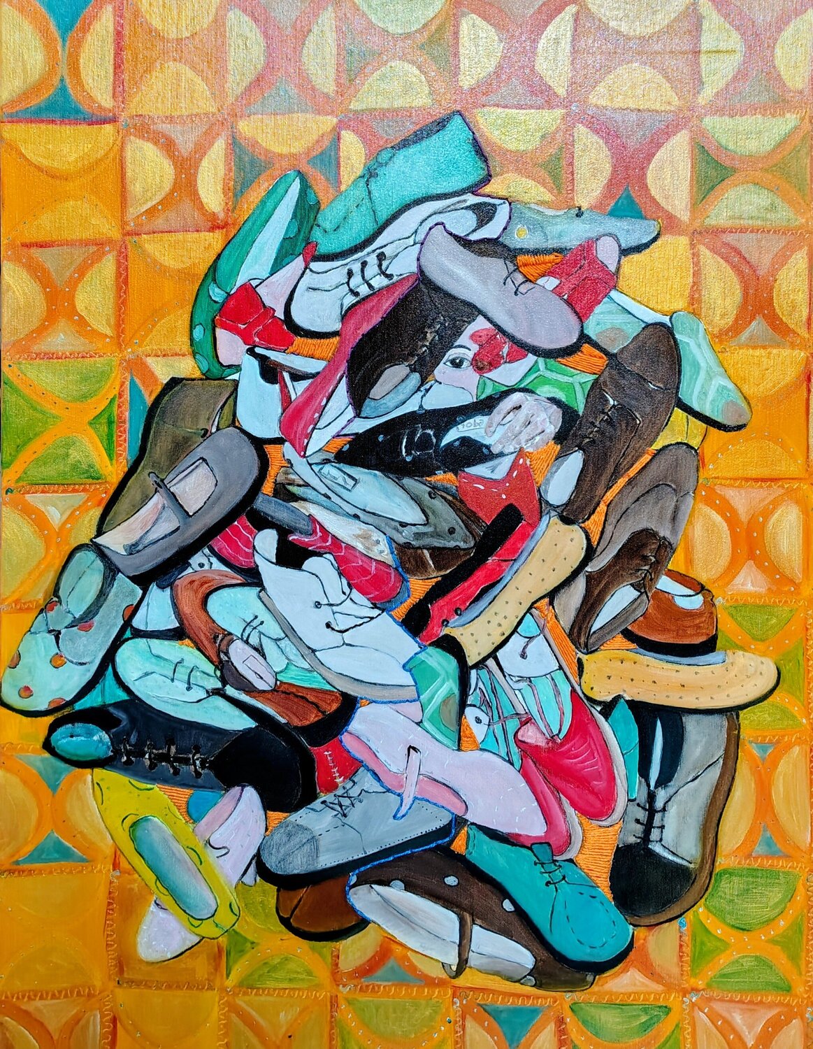 Moltitudine Chiara Silvano Original painting for sale