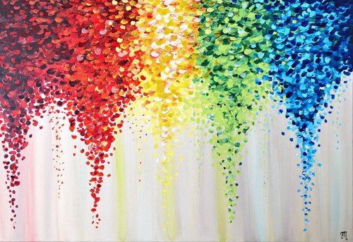 Rolling Colors by Magdolna Juhasz, Painting for Sale on Select