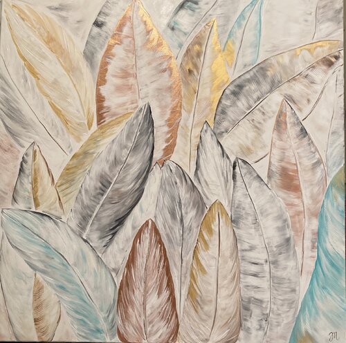 Between Leaves by Magdolna Juhasz, Painting for Sale on Select