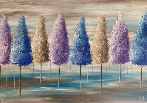Purple Air by Magdolna Juhasz, Painting for Sale on Select
