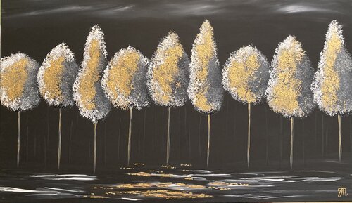 Golden Mist by Magdolna Juhasz, Painting for Sale on Select