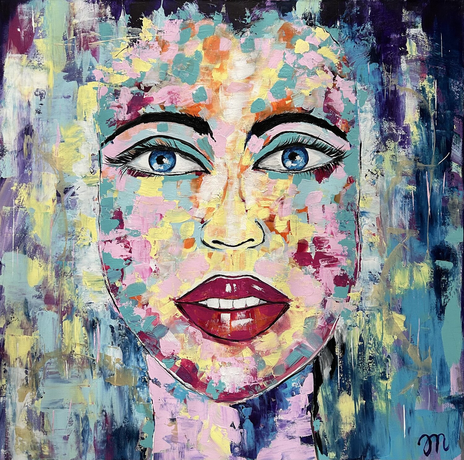 Blue Velvet Magdolna Juhasz Original painting for sale