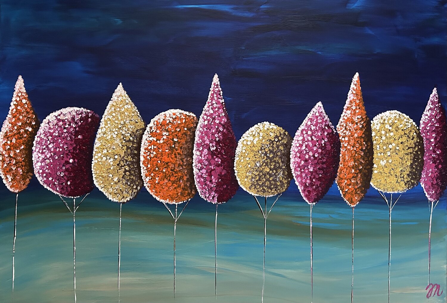 Cypress Scent Magdolna Juhasz Original painting for sale