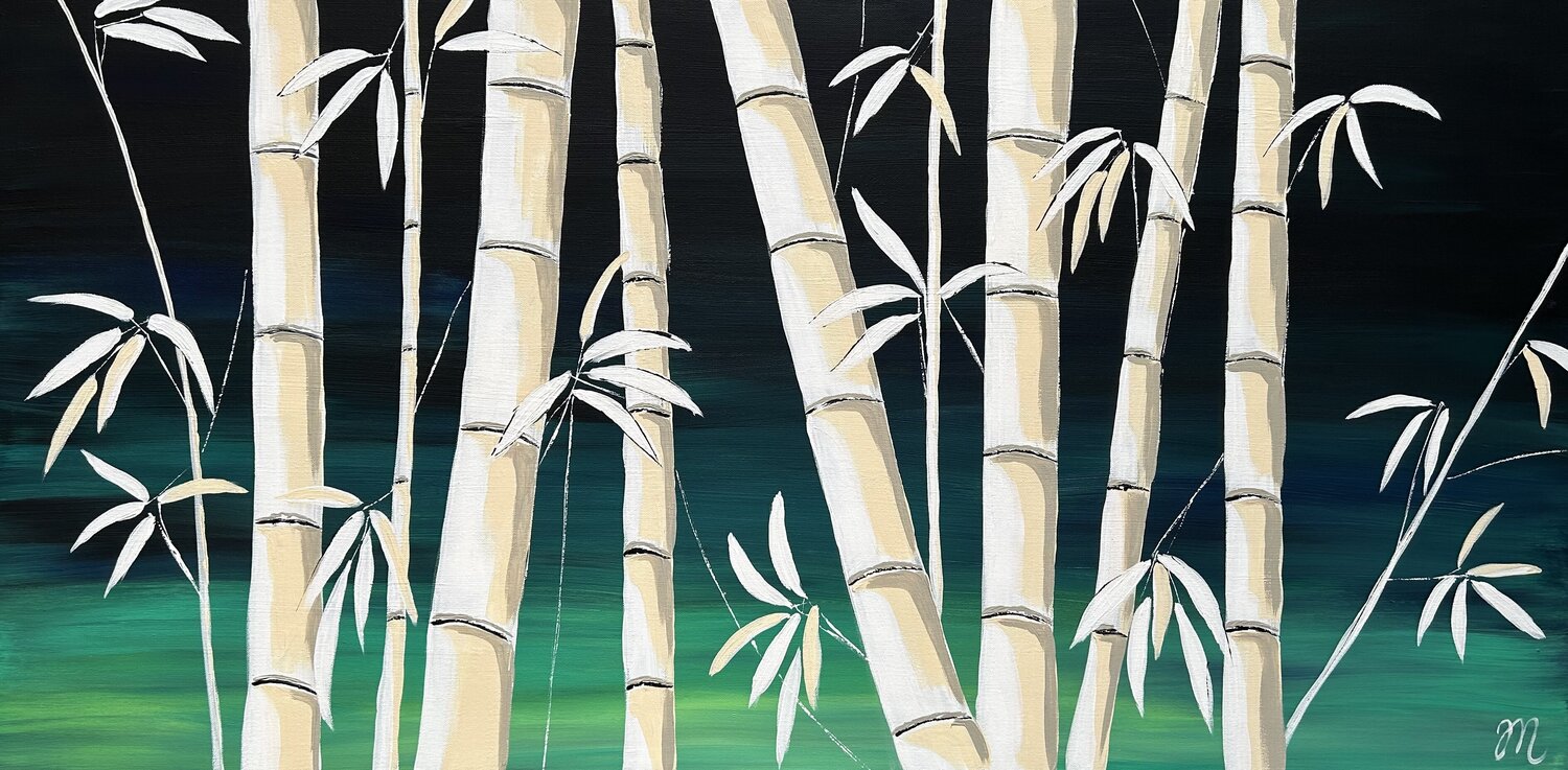 Bamboo love Magdolna Juhasz Original painting for sale
