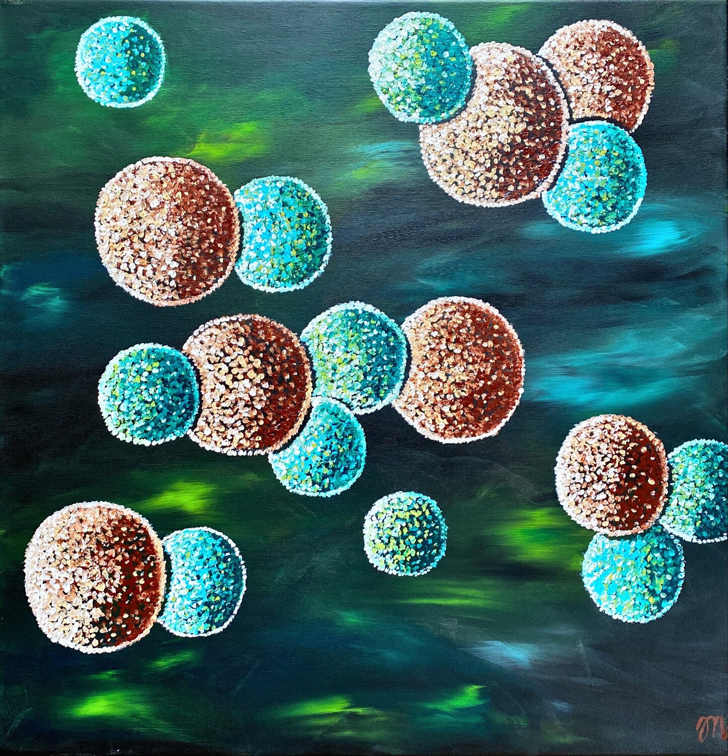 My Solar System Magdolna Juhasz Original painting for sale