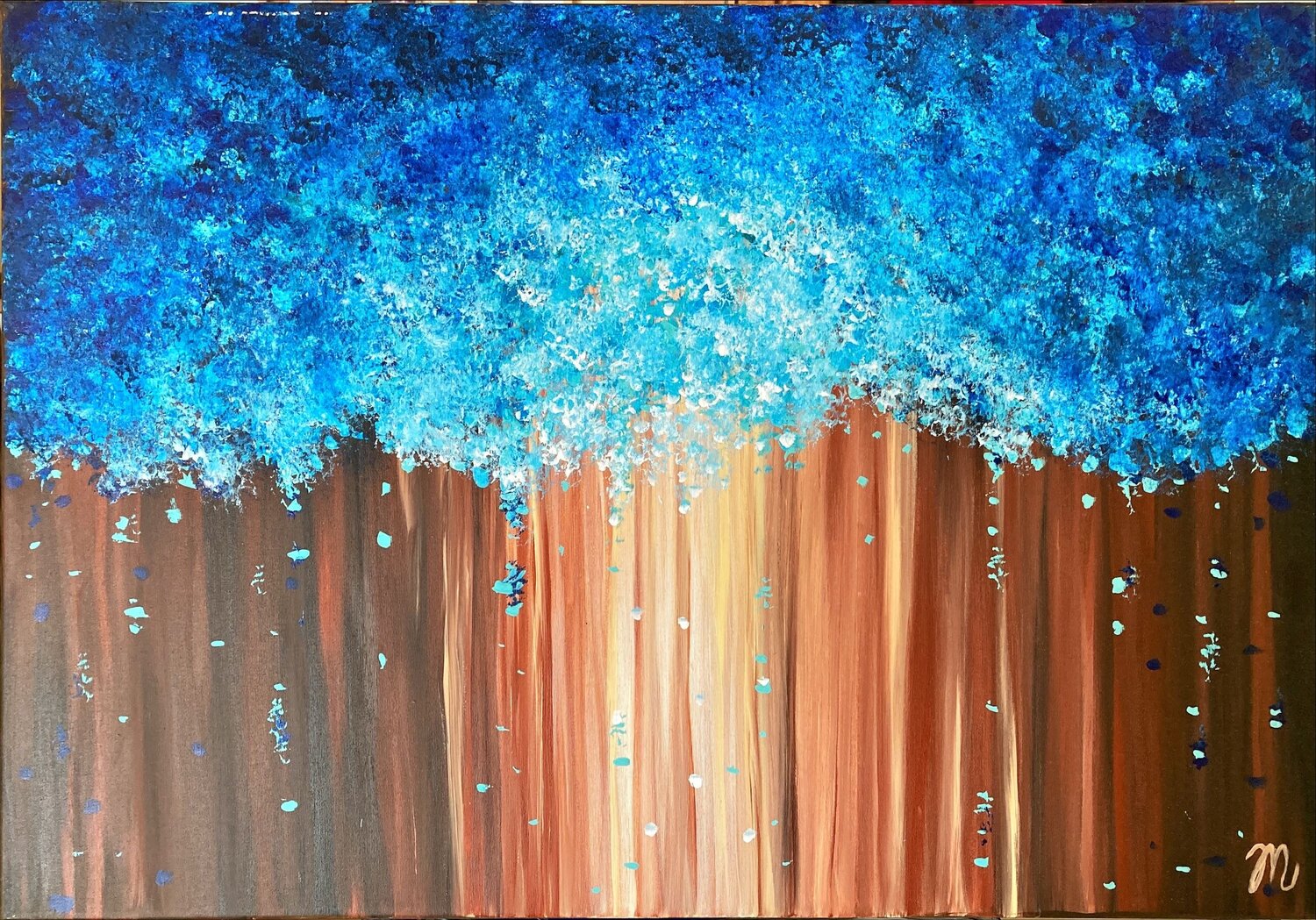 Blue Snow Magdolna Juhasz Original painting for sale
