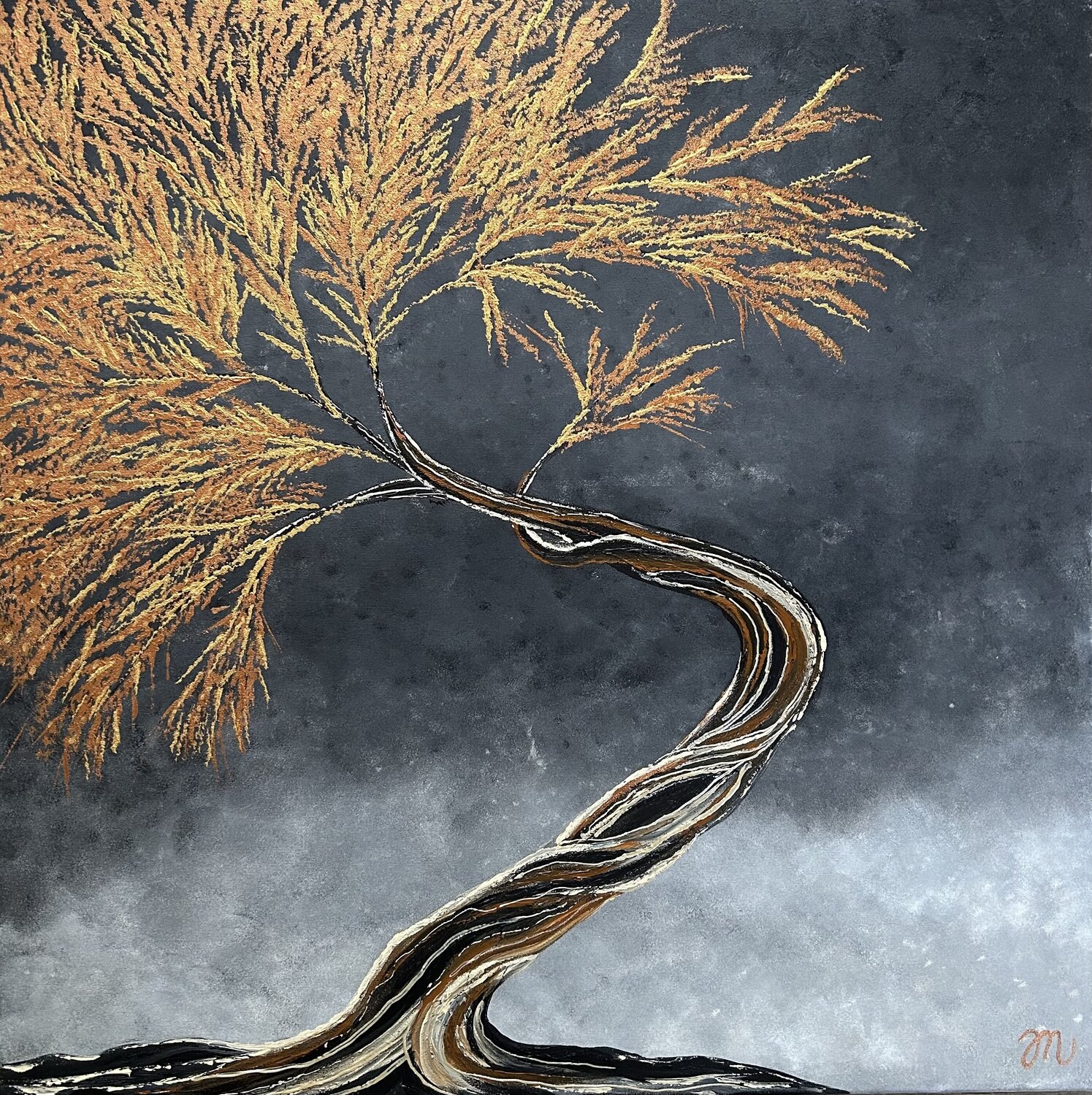 Golden Whisper Magdolna Juhasz Original painting for sale
