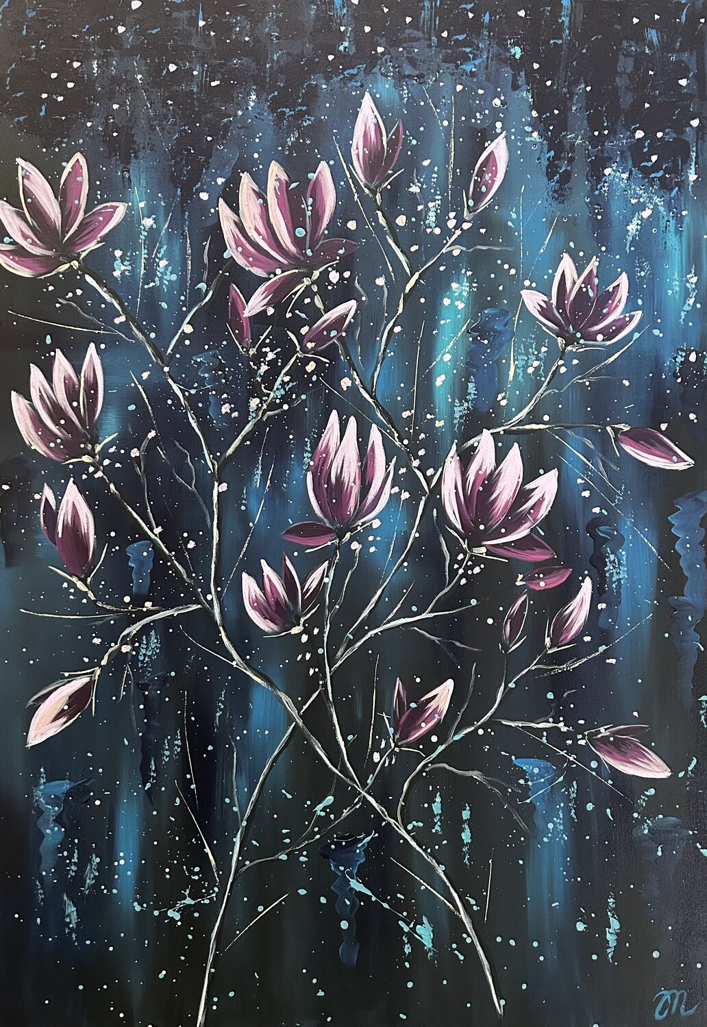 March in my Yard Magdolna Juhasz Original painting for sale