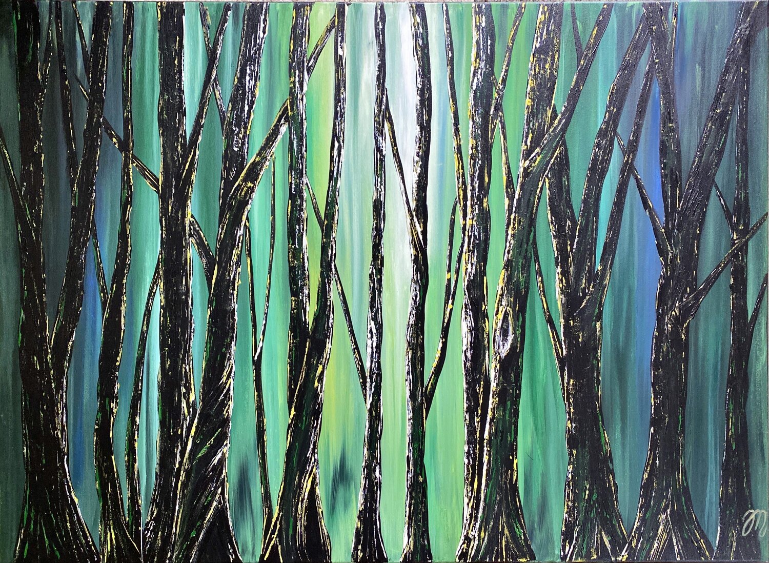 Deepest Forest Magdolna Juhasz Original painting for sale