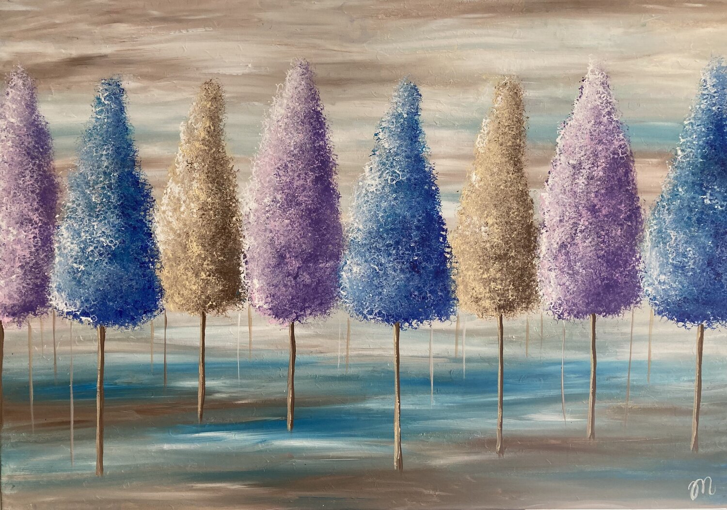 Purple Air Magdolna Juhasz Original painting for sale