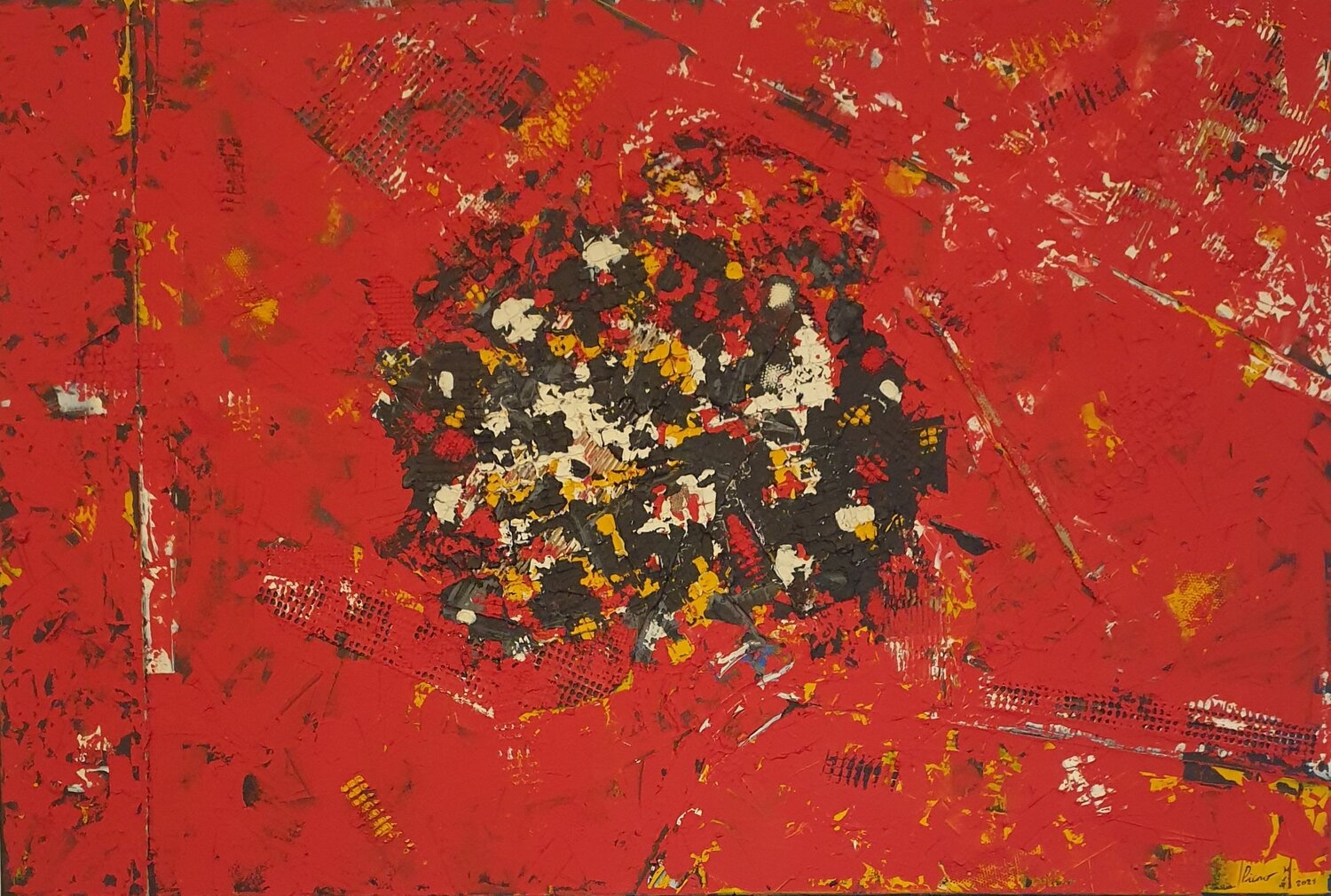 Cogitationes su rosso Piero Lombardi Original painting for sale