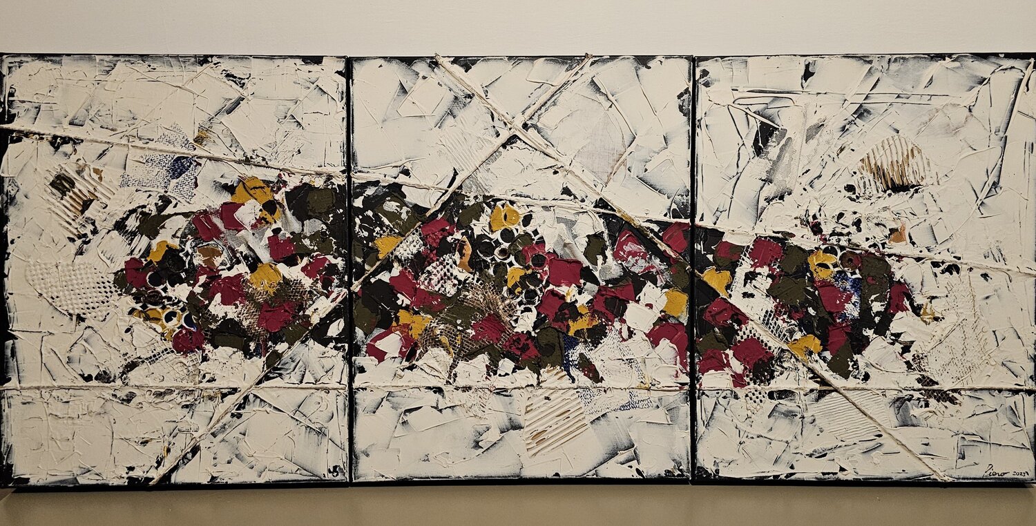Cogitationes trittico Piero Lombardi Original painting for sale