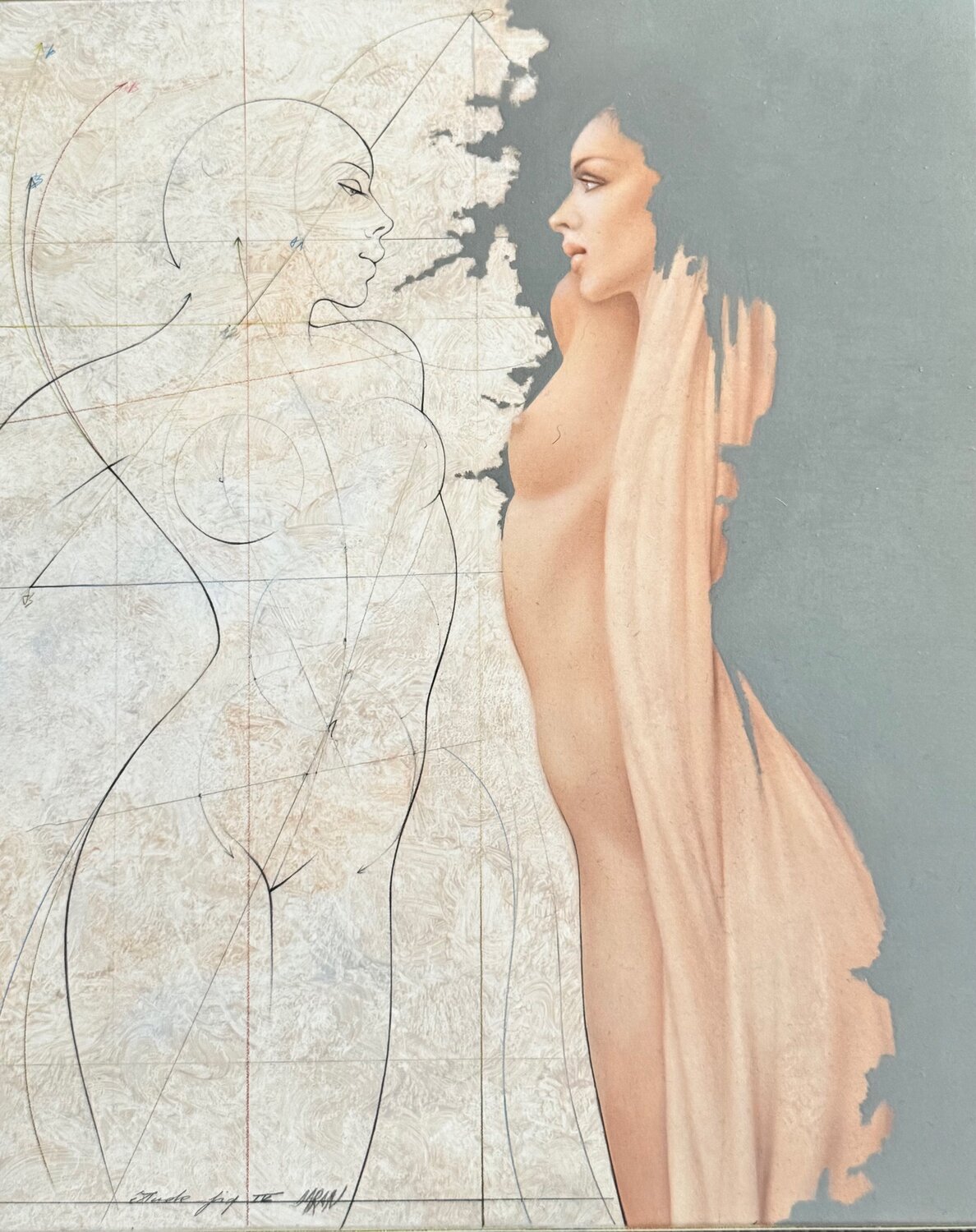 L'équilibre du miroir Gérard Daran Original painting for sale