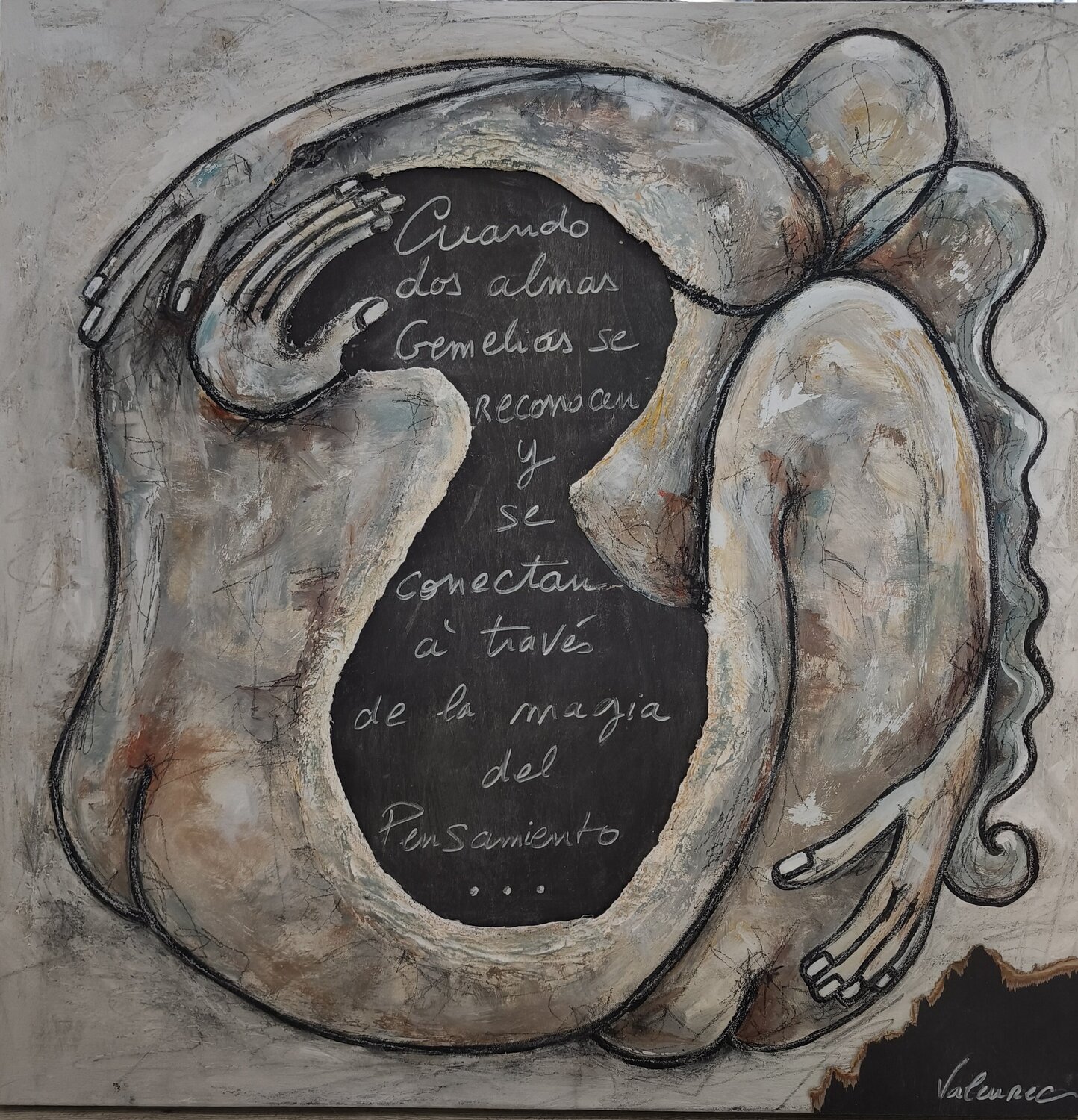 Contrat d'âmes VALEUREC Original painting for sale