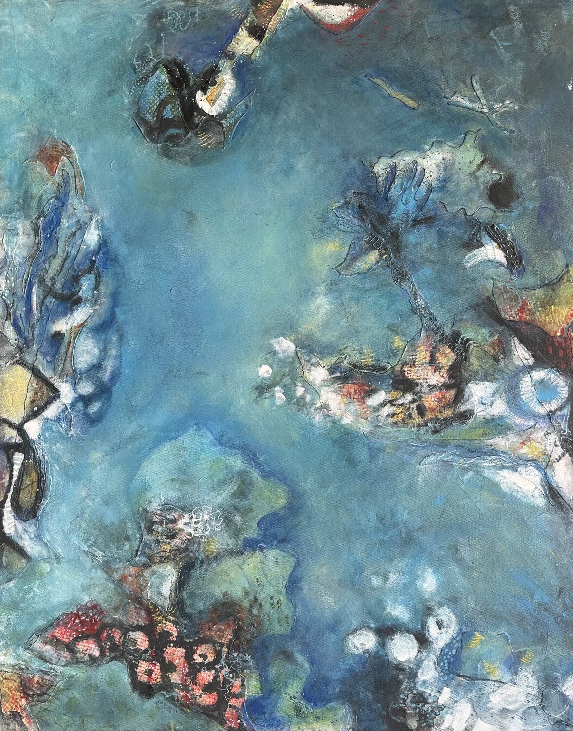 Coral Musing Bev Willcocks Original painting for sale