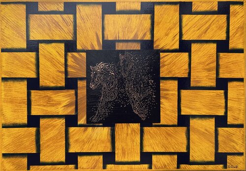 "Opus VI – Galloping Inferno by Sotiris Christodoulou, Painting for Sale on Select