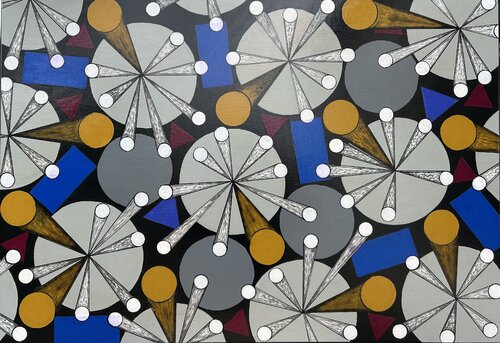 Opus XII: Radiant Nexus by Sotiris Christodoulou, Painting for Sale on Select