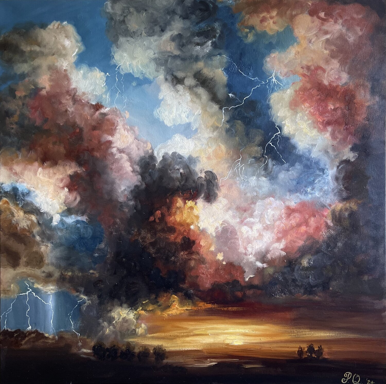 Cloud Study #3 Painting Queen Original painting for sale
