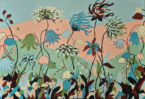 Imaginery Field of Flowers 2 by Sharon Perry Turbiner - Sharon's Art, Painting for Sale on Select