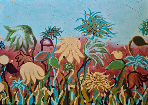 Imaginery Field of Flowers 2 by Sharon Perry Turbiner - Sharon's Art, Painting for Sale on Select