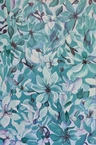Living in Flowers by Sharon Perry Turbiner - Sharon's Art, Painting for Sale on Select