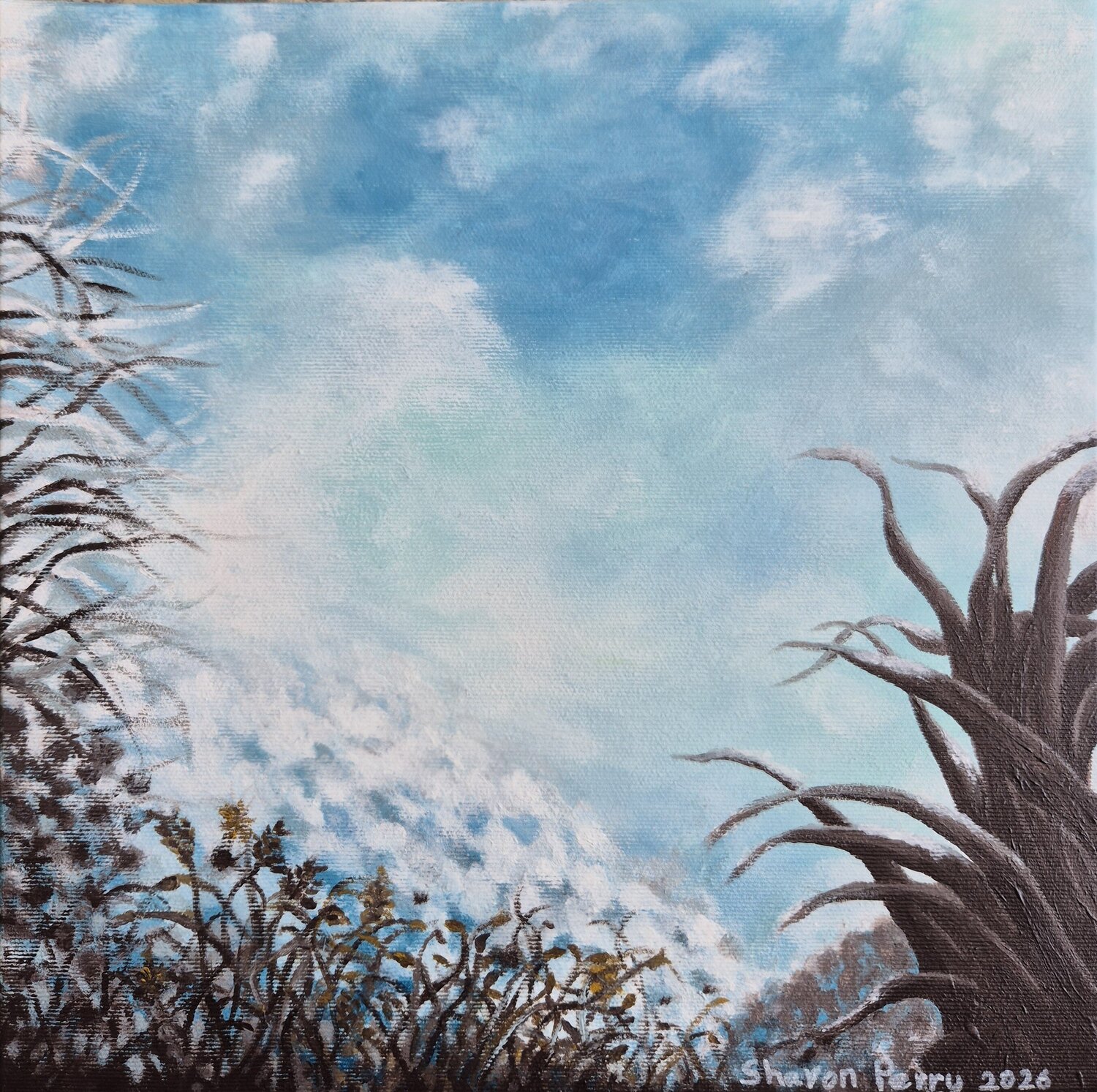 Winter- "Seasons" Sharon Perry Turbiner - Sharon's Art Original painting for sale