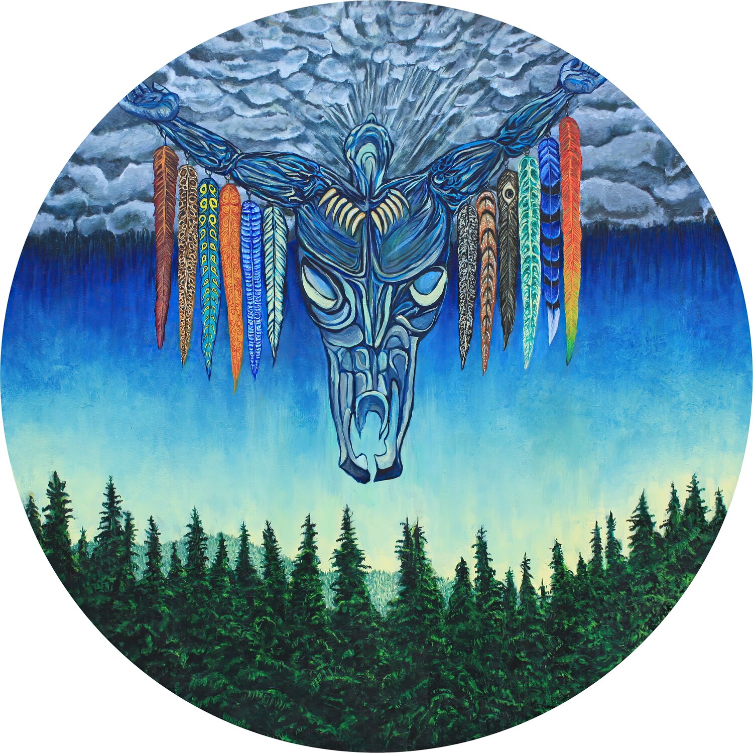 The God of Wind Rob Wingrove Original painting for sale
