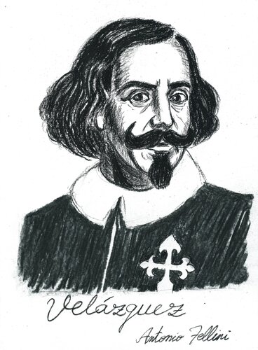 Estudio para Velázquez by Antonio Fellini, Drawing for Sale on Select