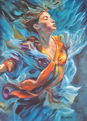 Danza con agua by Paola Carrera, Painting for Sale on Select
