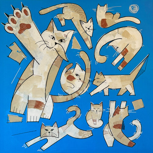 9 Caramel Lives · No. 01. by Bogdan Shevchenko, Painting for Sale on Select