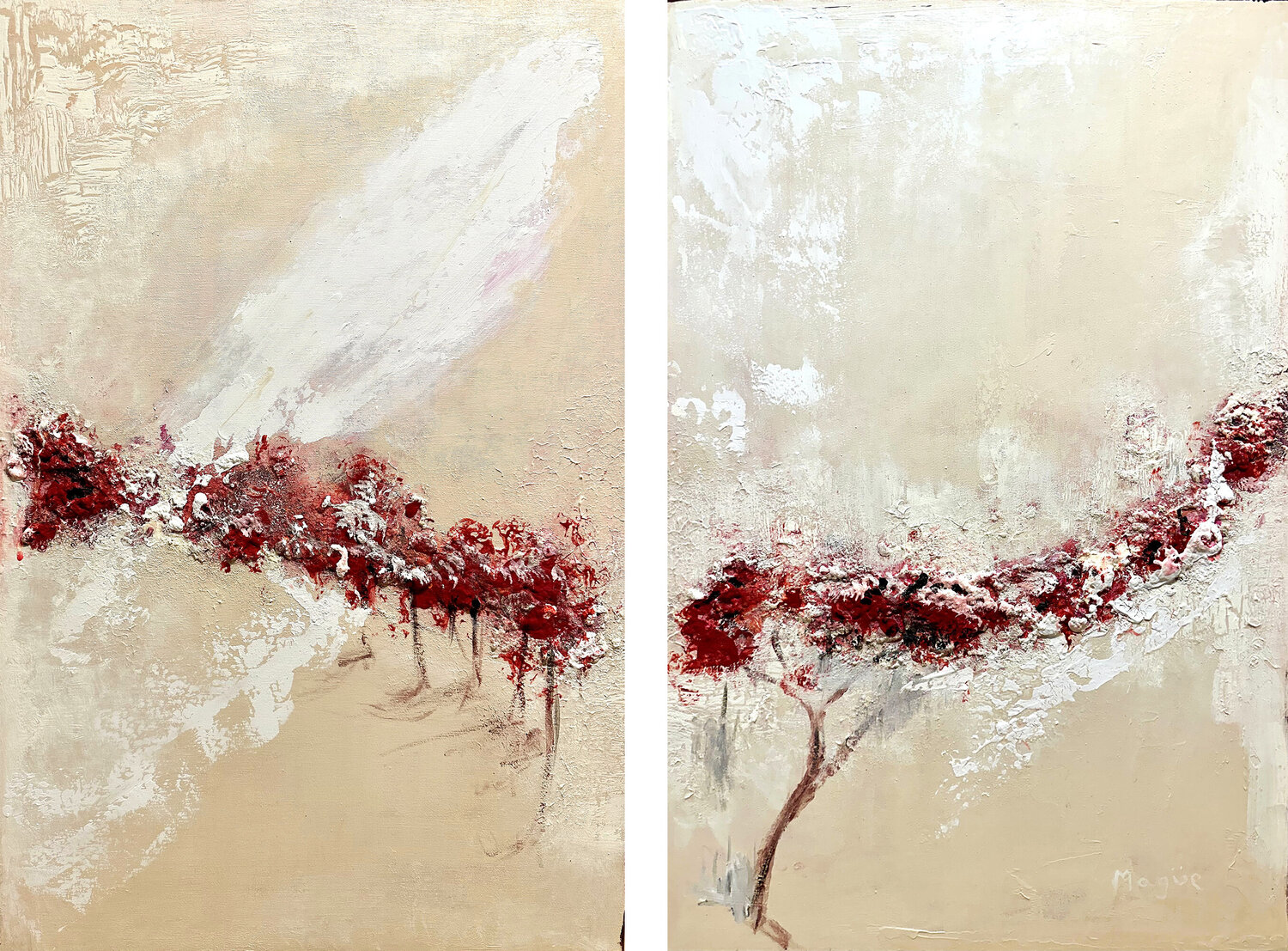 SENDA CARMÍN Mayte Yagüe Original painting for sale