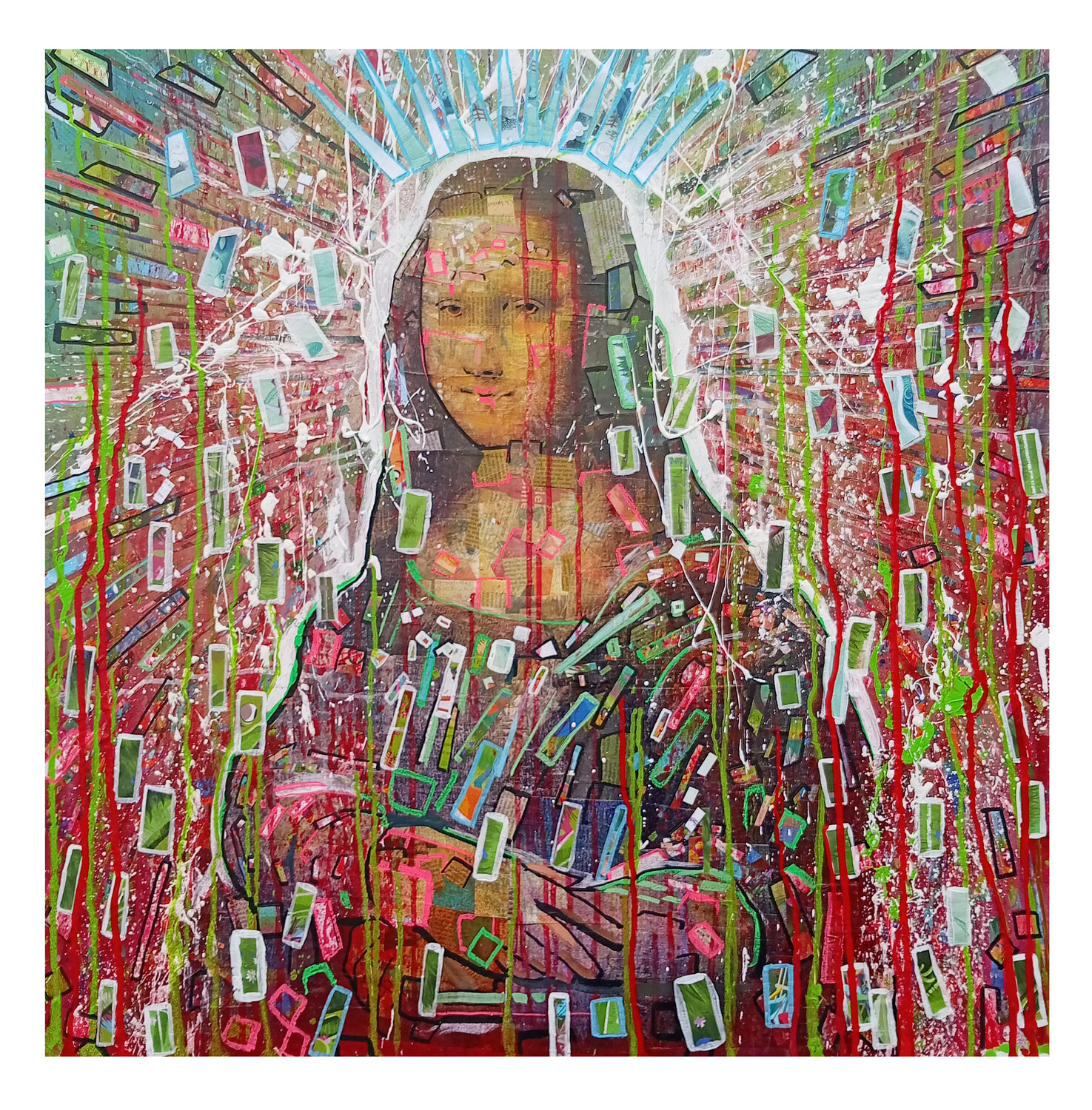 Joconde's energy Loïc Bruyère Original painting for sale