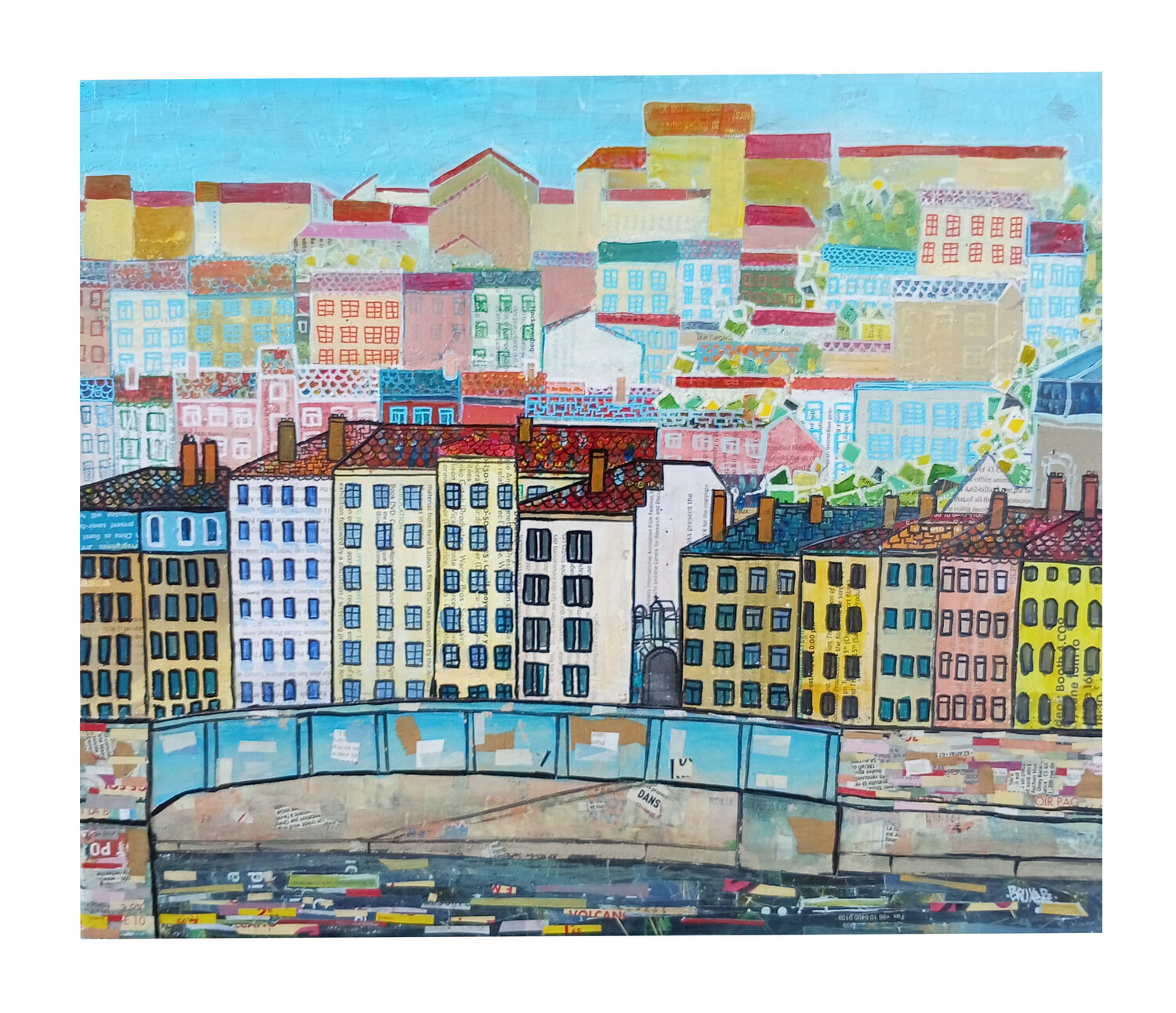 Croix-Rousse Loïc Bruyère Original painting for sale