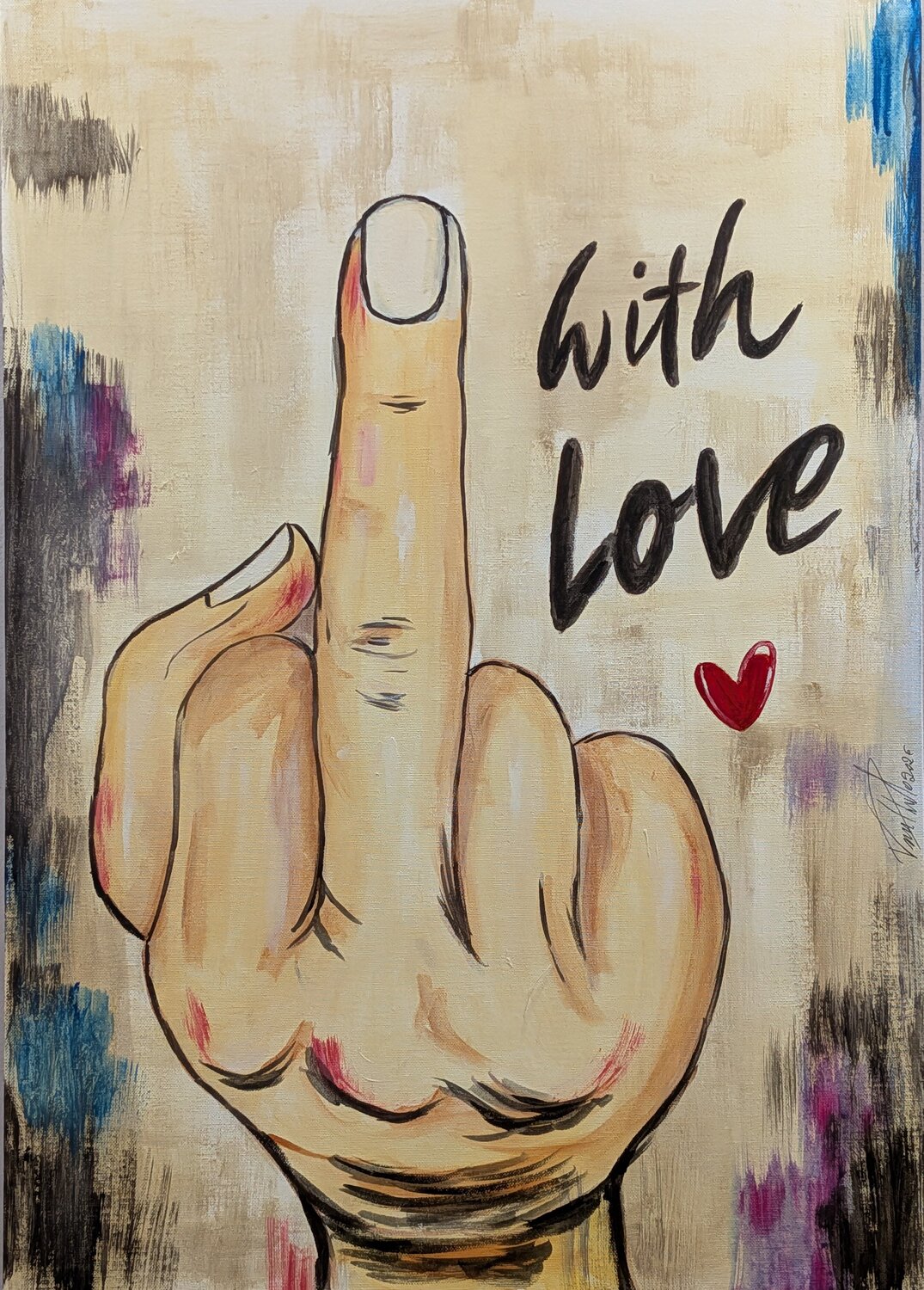 With Love vincenzo raimondo Original painting for sale
