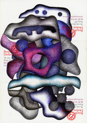 3CardsAutomaticShapes by BENDADA, Drawing for Sale on Select